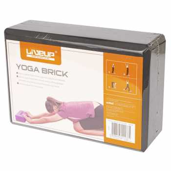 Bloco de Yoga - 22,8x15,2x7,6cm - Cor Preta - Liveup Sports