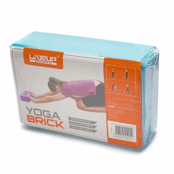 Bloco de Yoga - 22,8x15,2x7,6cm - Cor Azul - Liveup Sports