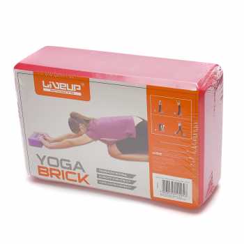 Bloco de Yoga - 22,8x15,2x7,6cm - Cor Vermelha - Liveup Sports